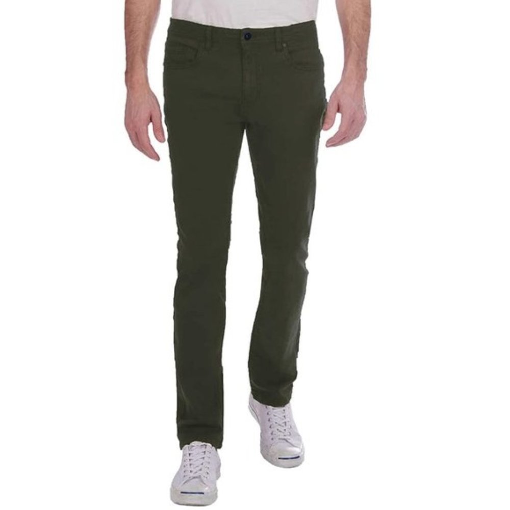 Jachs New York Men's Straight Fit Mid-Rise 5 Pocket Traveler Pant